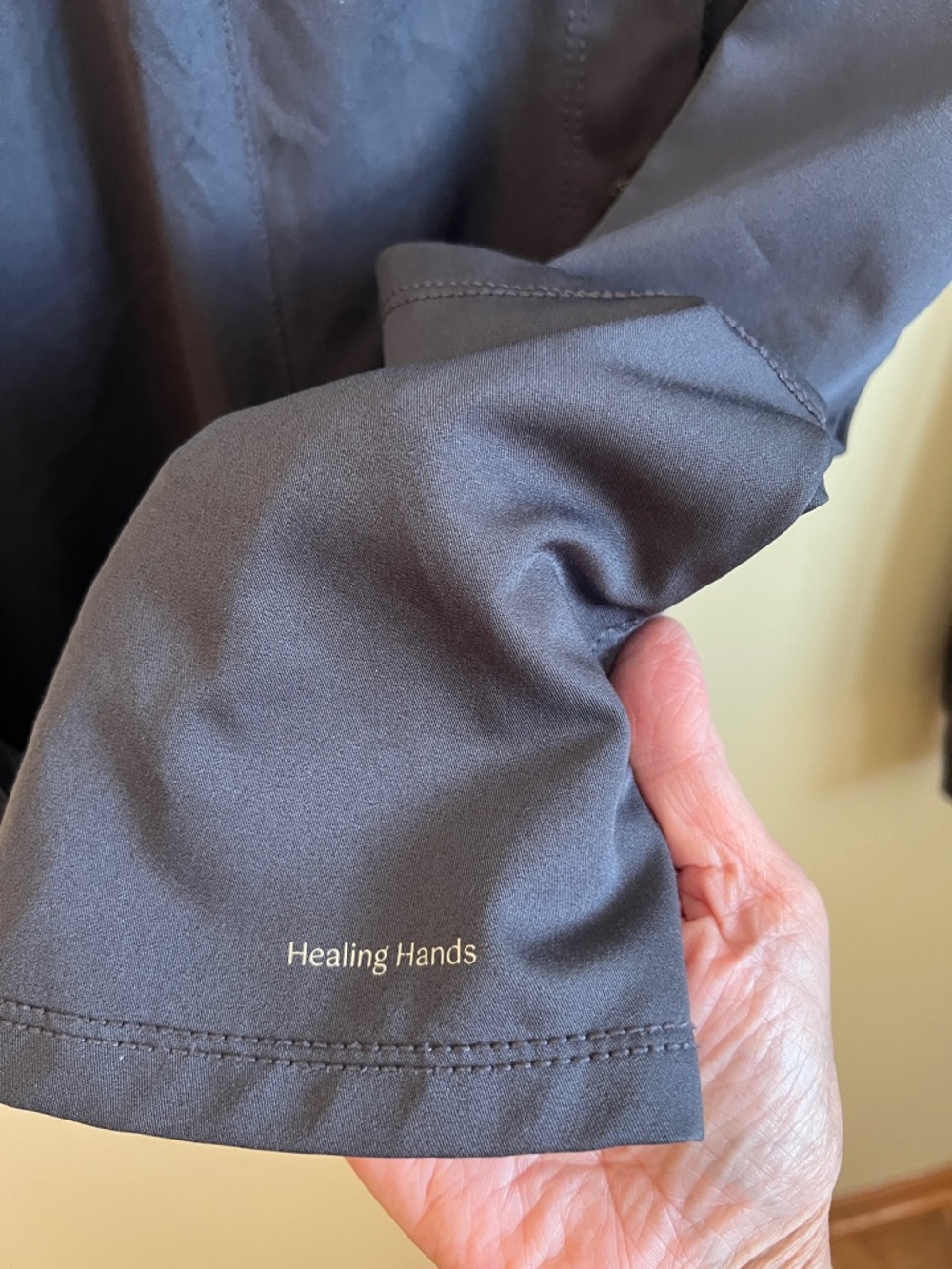 Healing Hands 2X BlueGray Snap Front Scrub Jacket Medical Uniformcomfy soft - Picture 4 of 10